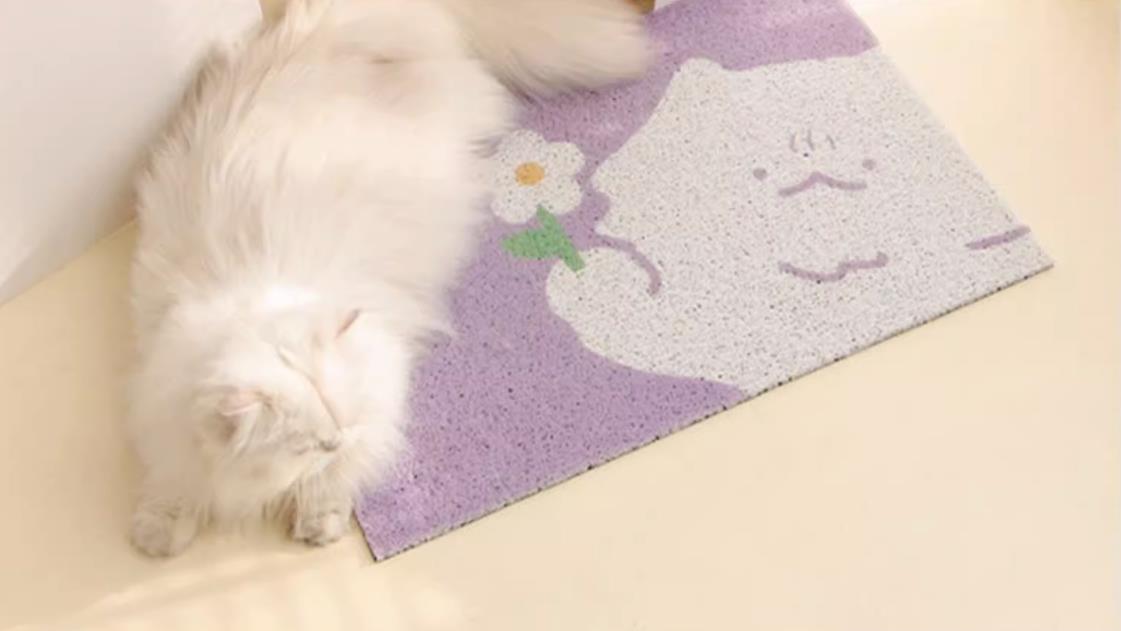 Flower Cat Litter Mat-1
