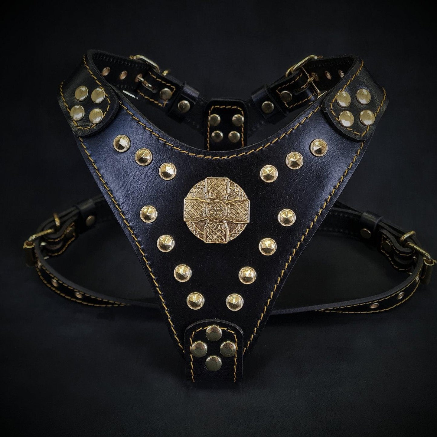 The ''Maximus'' harness Black & Gold Small to Medium Size-0