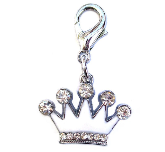 Angel Crystal Enamel Crown Charm-0