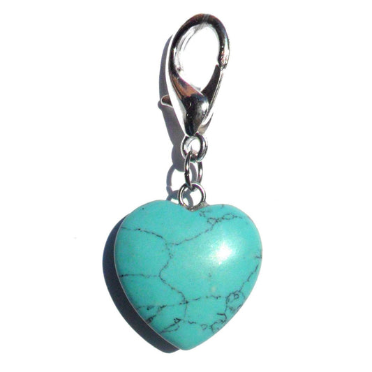Pet Gemstone Crystal Heart Charms-0