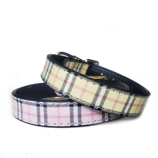 Tartan Check Dog Collars 10½ - 18"-0