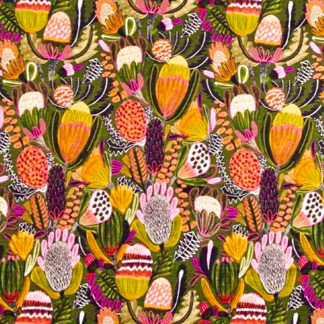 The 'Green Bush Banksia Flowers' Dog Lead-2