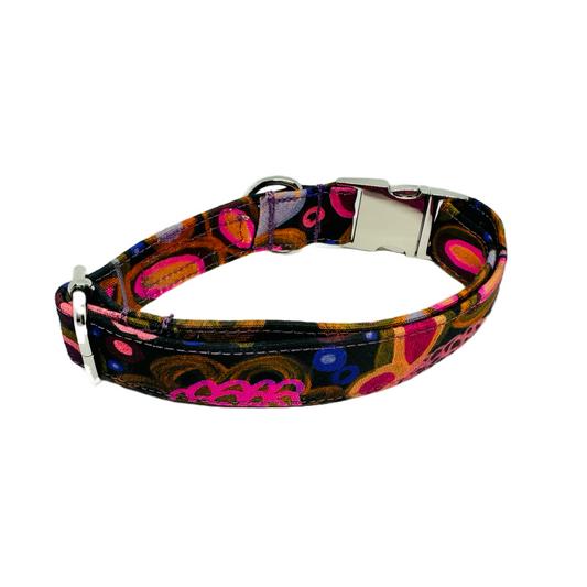 The 'Purple Boho Flowers' Dog Collar  Bundle - Fluffy Tales