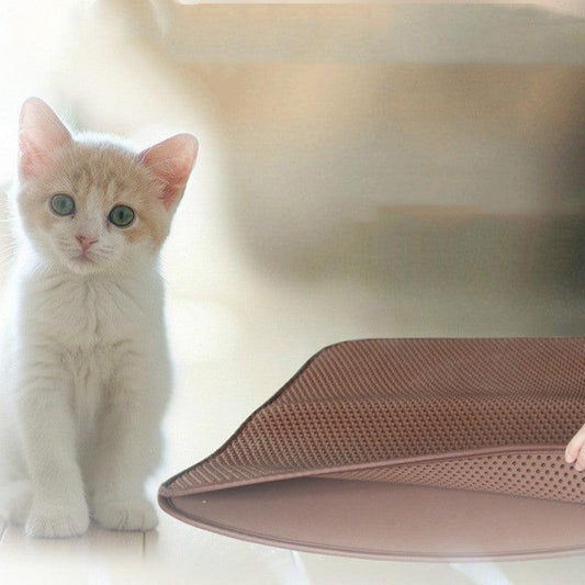 Double Layer Splashguard Cat Litter Filter Mat-0