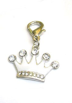 Angel Crystal Enamel Crown Charm-1