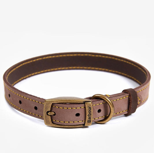 Barbour Mid Brown Leather Dog Collar-0